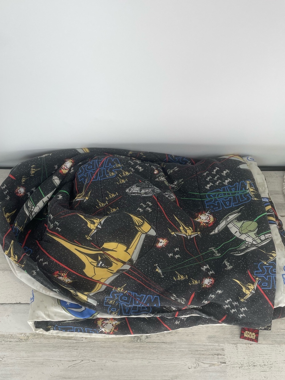 Vintage 90s Star Wars Episode I Twin Bedspread Comforter Blanket Naboo USA